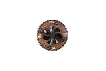 Vifte TRIO Trondheim Matt svart/tre - Matt svart/tre - Belysning - Innendørsbelysning & Lamper - Taklampe - Takplafond