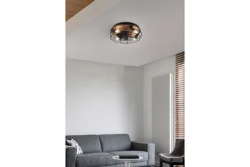 Vifte TRIO Trondheim Matt svart/tre - Matt svart/tre - Belysning - Innendørsbelysning & Lamper - Taklampe - Takplafond