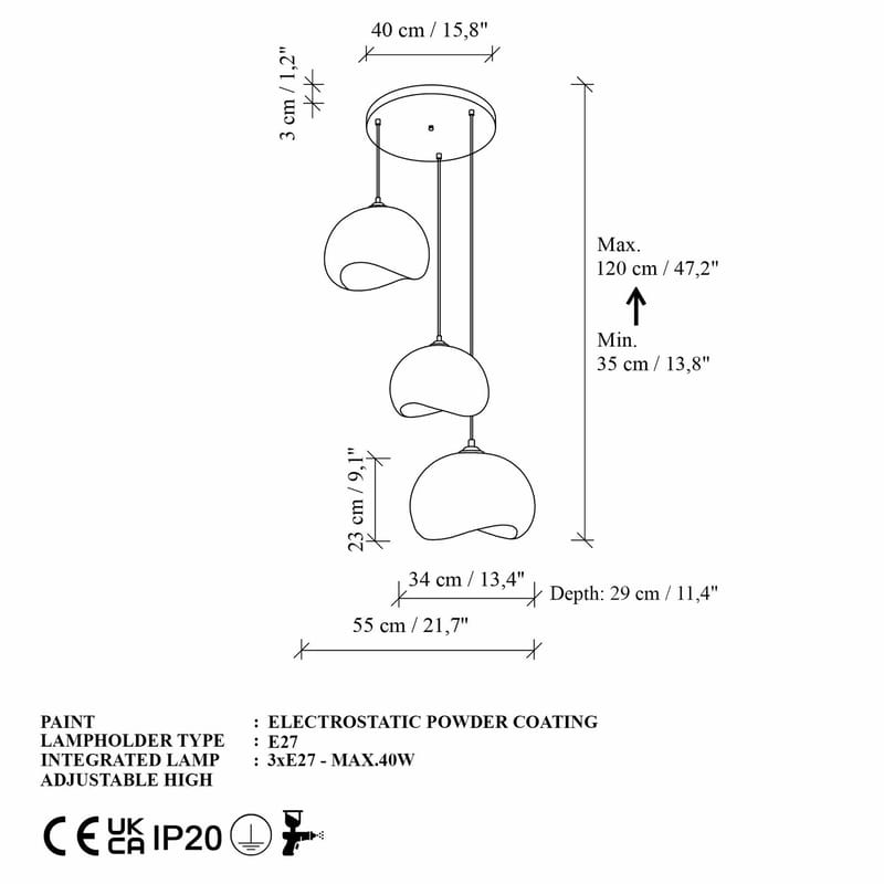 Vyrel pendellampe - Hvit - Belysning - Innendørsbelysning & Lamper - Taklampe - Krystallkrone & takkrone