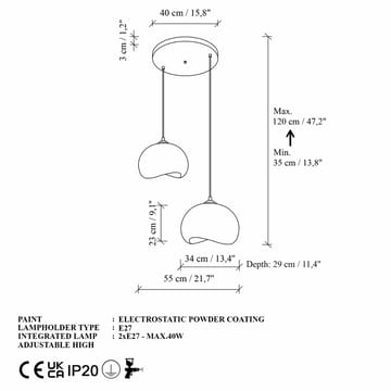Vyrel pendellampe - Liljehvit - Belysning - Innendørsbelysning & Lamper - Taklampe - Krystallkrone & takkrone