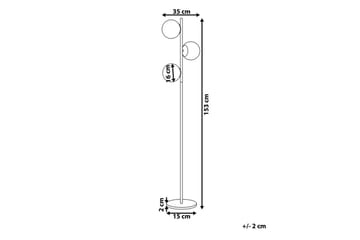 Thaslo Gulvlampe 153 cm - Gull/Hvit - Belysning - Innendørsbelysning & Lamper - Gulvlampe