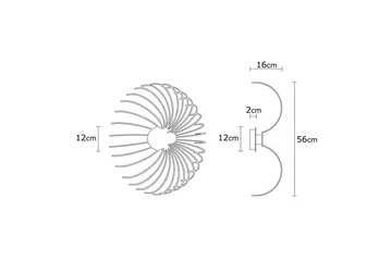 Vegg lampe Subbersta Svart - Diameter: 16 cm - Belysning - Innendørsbelysning & Lamper - Gulvlampe