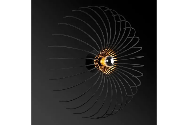 Vegg lampe Subbersta Svart - Diameter: 16 cm - Belysning - Innendørsbelysning & Lamper - Gulvlampe