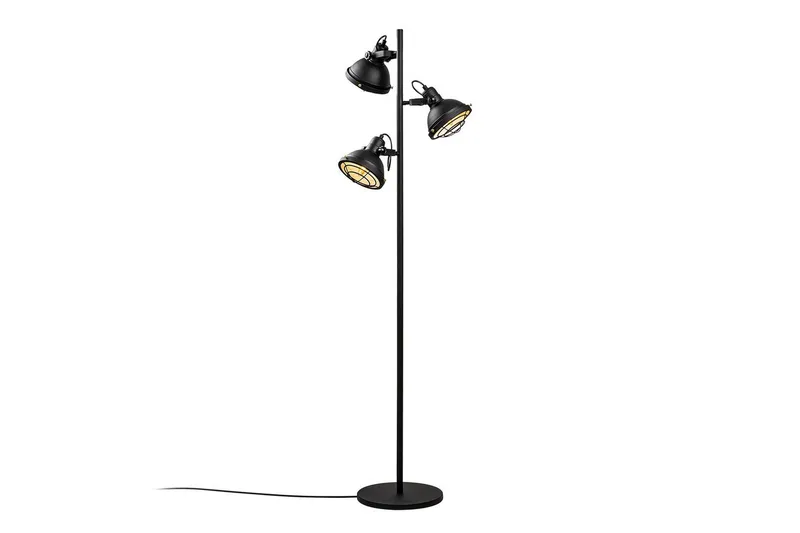 Vegg lampe Vellor Svart, Svart