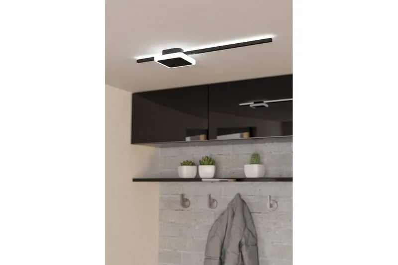 Vegg-/taklampe Eglo Sarginto kvadrat svart hvit - Svart/Hvit - Belysning - Innendørsbelysning & Lamper - Taklampe - Takplafond