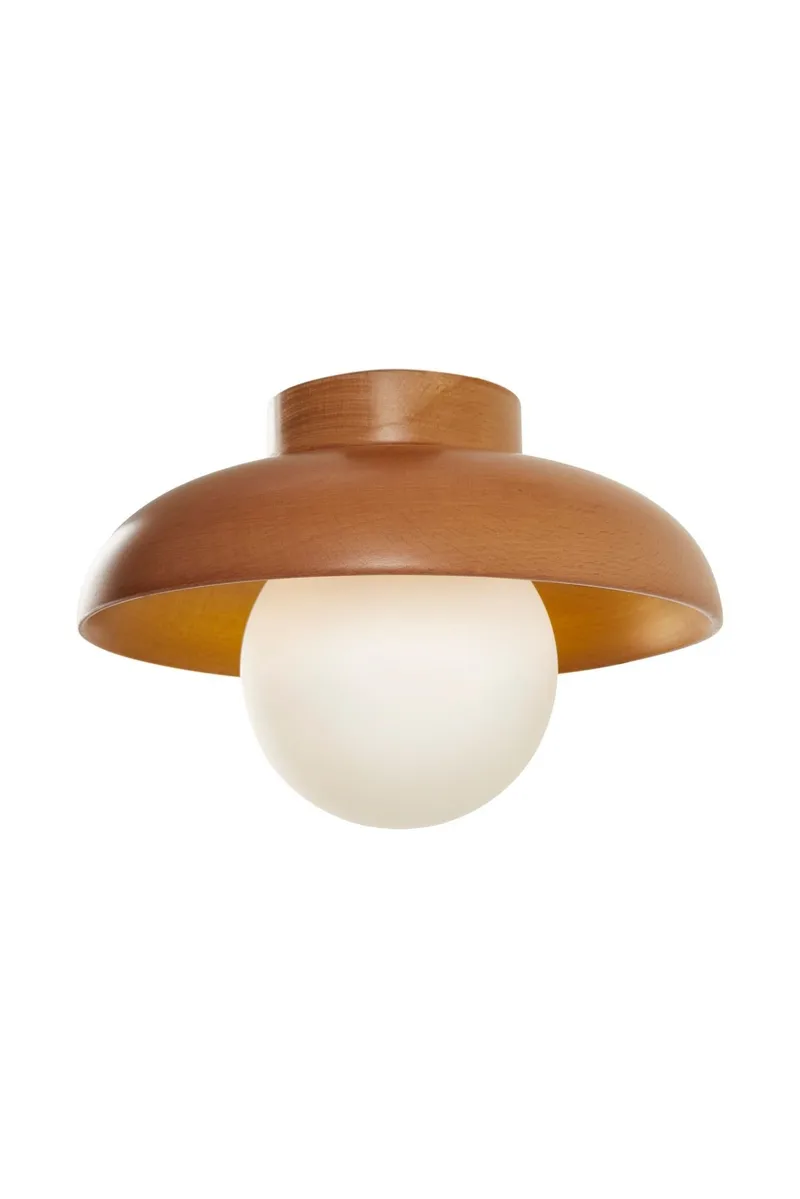 Beylin vegglampe 24 cm rund, Eik Hvit
