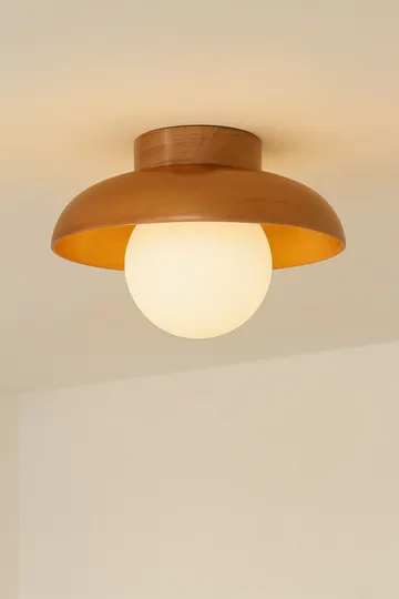 Beylin vegglampe 24 cm rund - Eik Hvit - Belysning - Innendørsbelysning & Lamper - Vegglampe