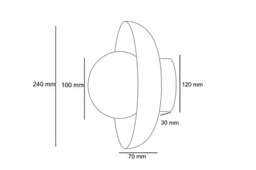Beylin vegglampe 24 cm rund - Eik Hvit - Belysning - Innendørsbelysning & Lamper - Vegglampe