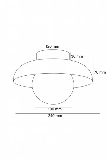 Beylin vegglampe 24 cm rund - Eik Hvit - Belysning - Innendørsbelysning & Lamper - Vegglampe