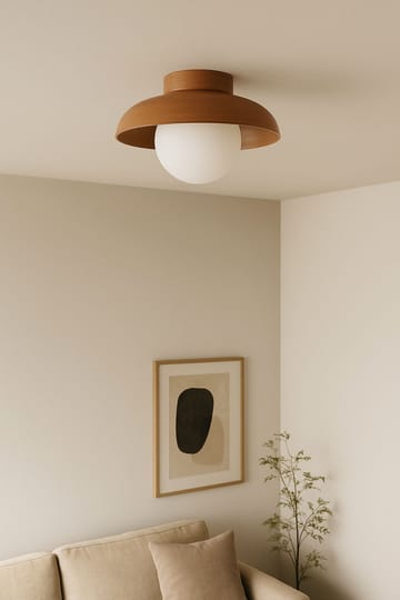 Beylin vegglampe 24 cm rund - Eik Hvit - Belysning - Innendørsbelysning & Lamper - Vegglampe