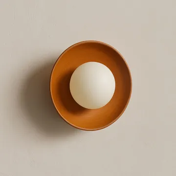 Beylin vegglampe 24 cm rund - Eik Hvit - Belysning - Innendørsbelysning & Lamper - Vegglampe