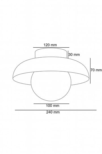 Beylin vegglampe 24 cm rund - Valnøtt Hvit - Belysning - Innendørsbelysning & Lamper - Vegglampe
