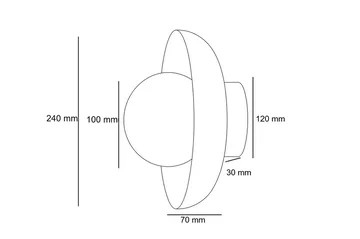 Beylin vegglampe 24 cm rund - Valnøtt Hvit - Belysning - Innendørsbelysning & Lamper - Vegglampe