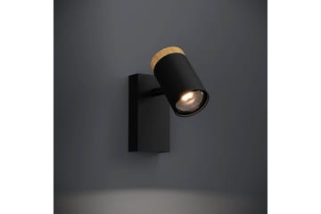 Vegglampe Eglo Cartagena Svart/Tre - Belysning - Innendørsbelysning & Lamper - Lamper gang