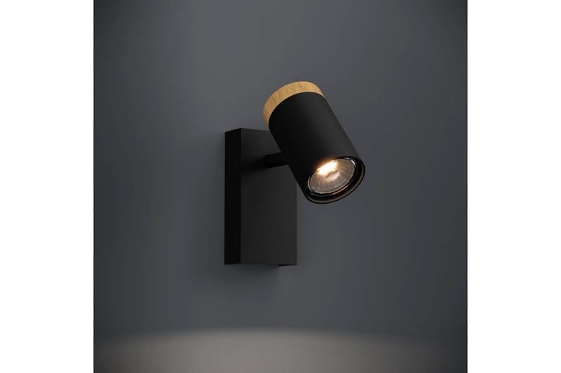Vegglampe Eglo Cartagena Svart/Tre - Belysning - Innendørsbelysning & Lamper - Lamper gang