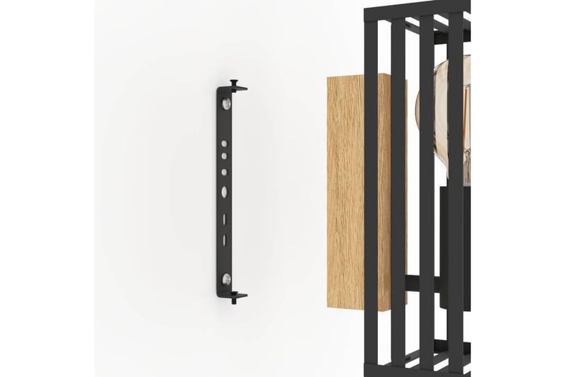 Vegglampe Eglo Cidraz Svart/Tre - Belysning - Innendørsbelysning & Lamper - Vegglampe