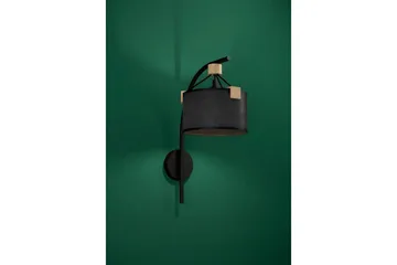 Vegglampe Eglo Potosi Svart/Tre - Belysning - Innendørsbelysning & Lamper - Vegglampe - Veggarmatur