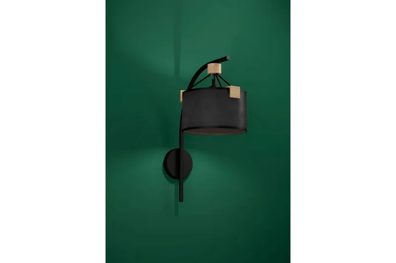 Vegglampe Eglo Potosi Svart/Tre - Belysning - Innendørsbelysning & Lamper - Vegglampe - Veggarmatur