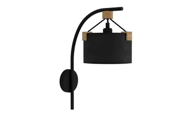 Vegglampe Eglo Potosi Svart/Tre - Belysning - Innendørsbelysning & Lamper - Vegglampe - Veggarmatur