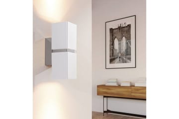 Vegglampe Eglo Passa krom, hvit - Hvit - Belysning - Innendørsbelysning & Lamper - Vegglampe