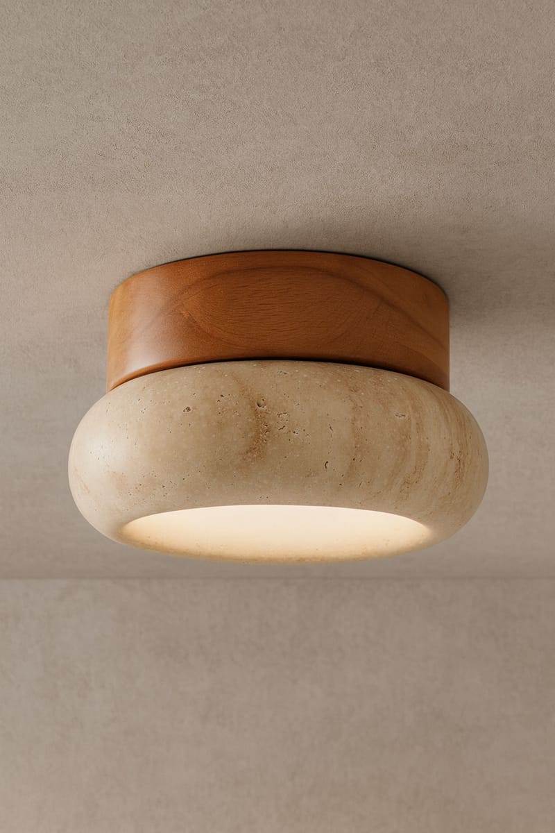 Eryvin vegglampe 15 cm rund - Eik Beige - Belysning - Innendørsbelysning & Lamper - Vegglampe