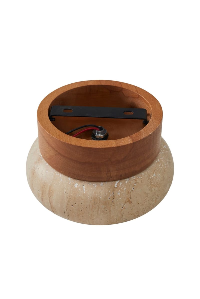 Eryvin vegglampe 15 cm rund - Eik Beige - Belysning - Innendørsbelysning & Lamper - Vegglampe