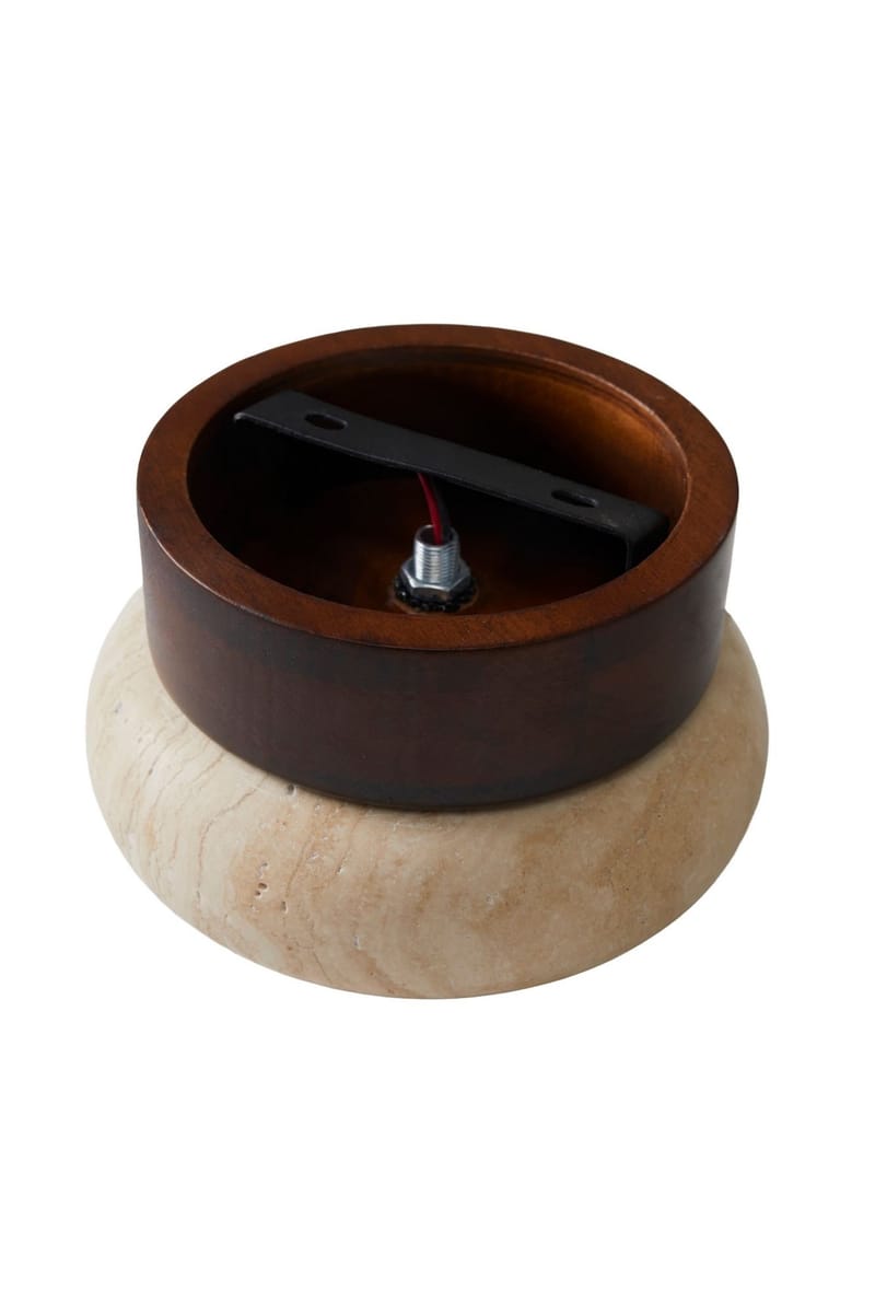 Eryvin vegglampe 15 cm rund - Valnøtt Beige - Belysning - Innendørsbelysning & Lamper - Vegglampe