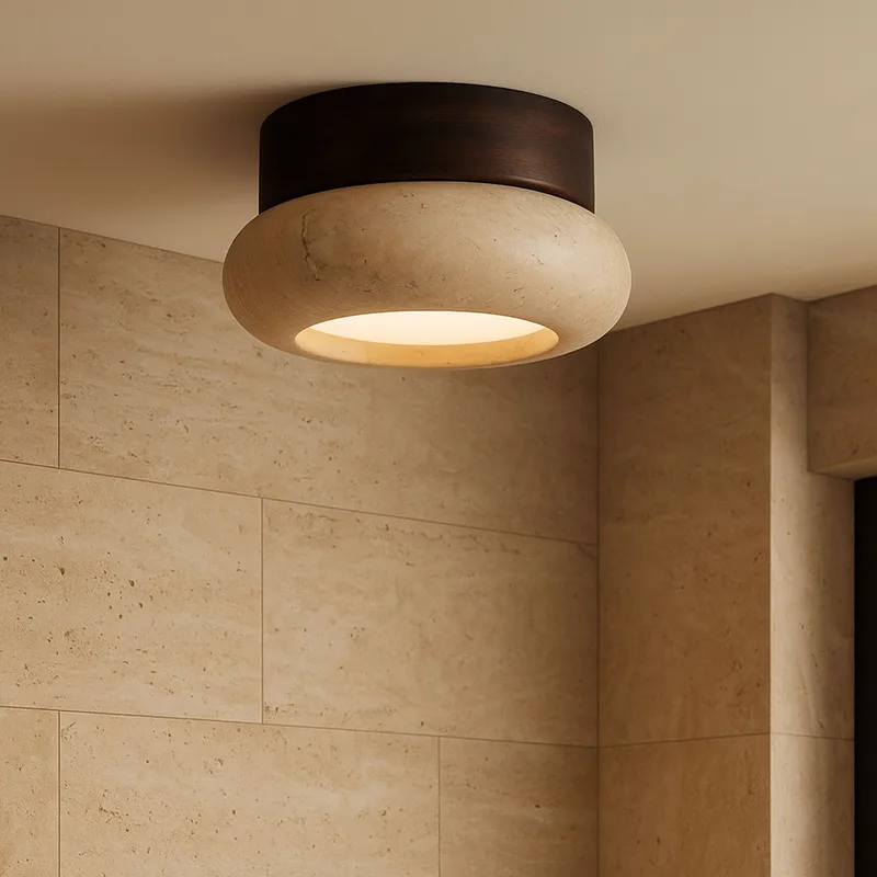 Eryvin vegglampe 15 cm rund - Valnøtt Beige - Belysning - Innendørsbelysning & Lamper - Vegglampe