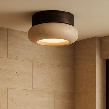 Eryvin vegglampe 15 cm rund - Valnøtt Beige - Belysning - Innendørsbelysning & Lamper - Vegglampe