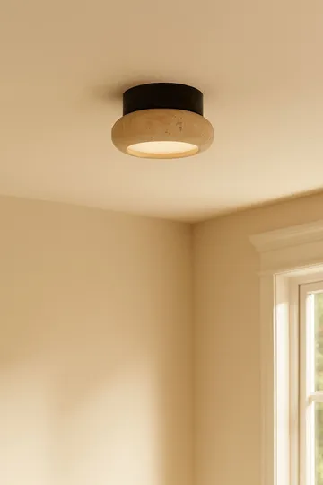 Eryvin vegglampe 15 cm rund - Valnøtt Beige - Belysning - Innendørsbelysning & Lamper - Vegglampe