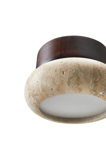 Eryvin vegglampe 15 cm rund - Valnøtt Beige - Belysning - Innendørsbelysning & Lamper - Vegglampe