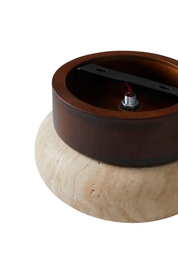 Eryvin vegglampe 15 cm rund - Valnøtt Beige - Belysning - Innendørsbelysning & Lamper - Vegglampe