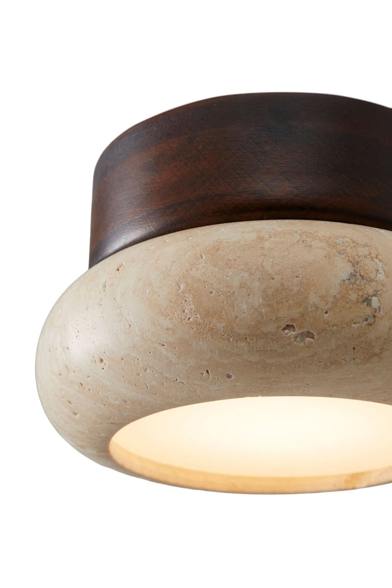 Eryvin vegglampe 15 cm rund - Valnøtt Beige - Belysning - Innendørsbelysning & Lamper - Vegglampe