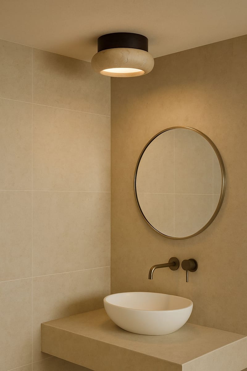 Eryvin vegglampe 15 cm rund - Valnøtt Beige - Belysning - Innendørsbelysning & Lamper - Vegglampe