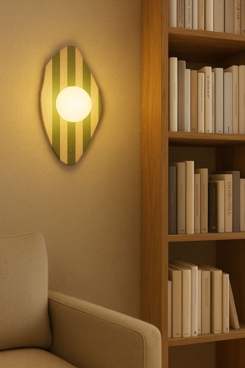 Javoren vegglampe 10 cm - Beige Hvit Grønn - Belysning - Innendørsbelysning & Lamper - Vegglampe