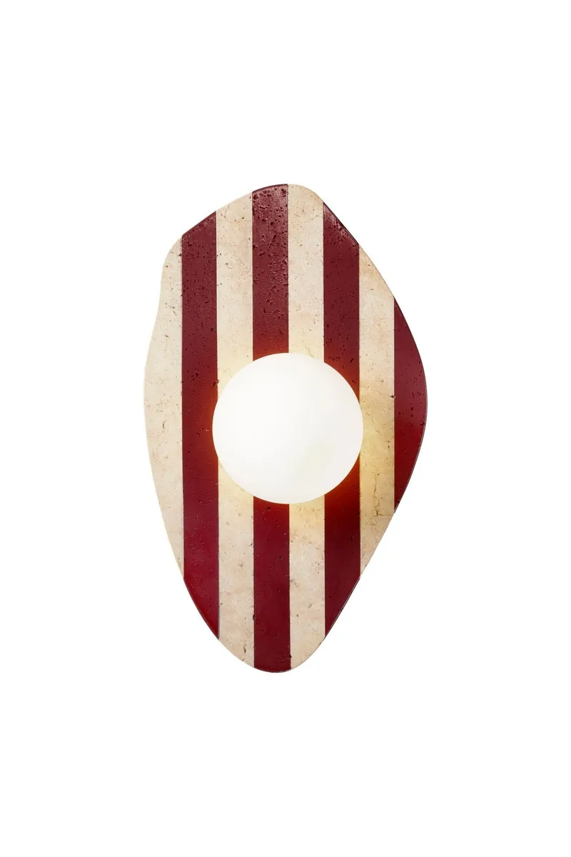 Kaynta vegglampe 10 cm, Beige, Hvit, Rød