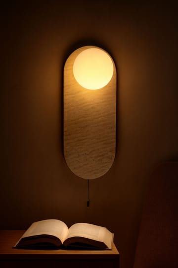 Kummer vegglampe 10 cm oval - Beige og Hvit - Belysning - Innendørsbelysning & Lamper - Vegglampe