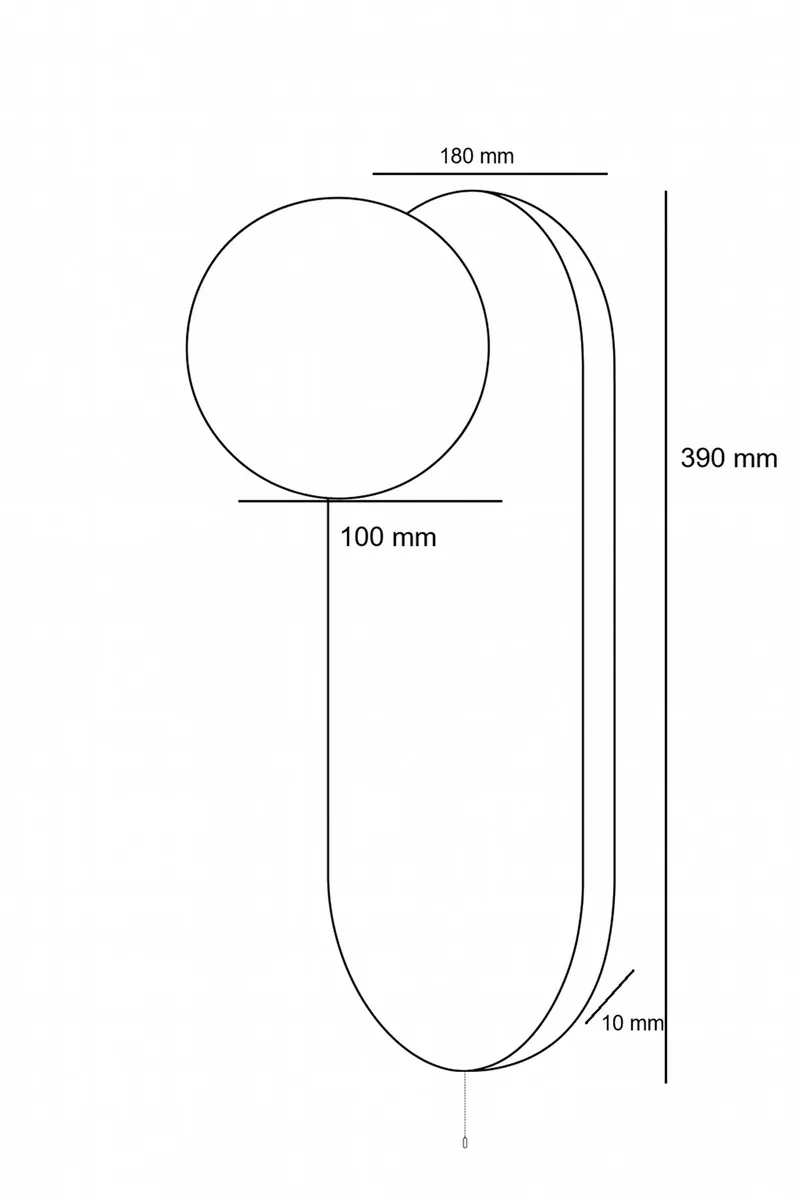 Kummer vegglampe 10 cm oval - Beige og Hvit - Belysning - Innendørsbelysning & Lamper - Vegglampe