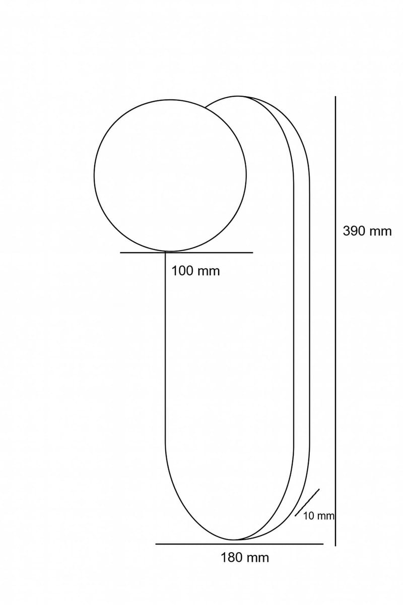 Kummer vegglampe 10 cm oval - Beige og Hvit - Belysning - Innendørsbelysning & Lamper - Vegglampe