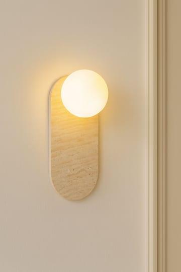 Kummer vegglampe 10 cm oval - Beige og Hvit - Belysning - Innendørsbelysning & Lamper - Vegglampe