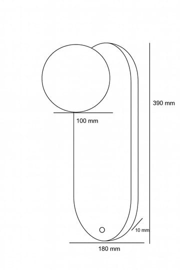 Kummer vegglampe 10 cm oval - Slitt Beige Hvit - Belysning - Innendørsbelysning & Lamper - Vegglampe