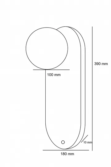 Kummer vegglampe 10 cm oval - Slitt Beige Hvit - Belysning - Innendørsbelysning & Lamper - Vegglampe