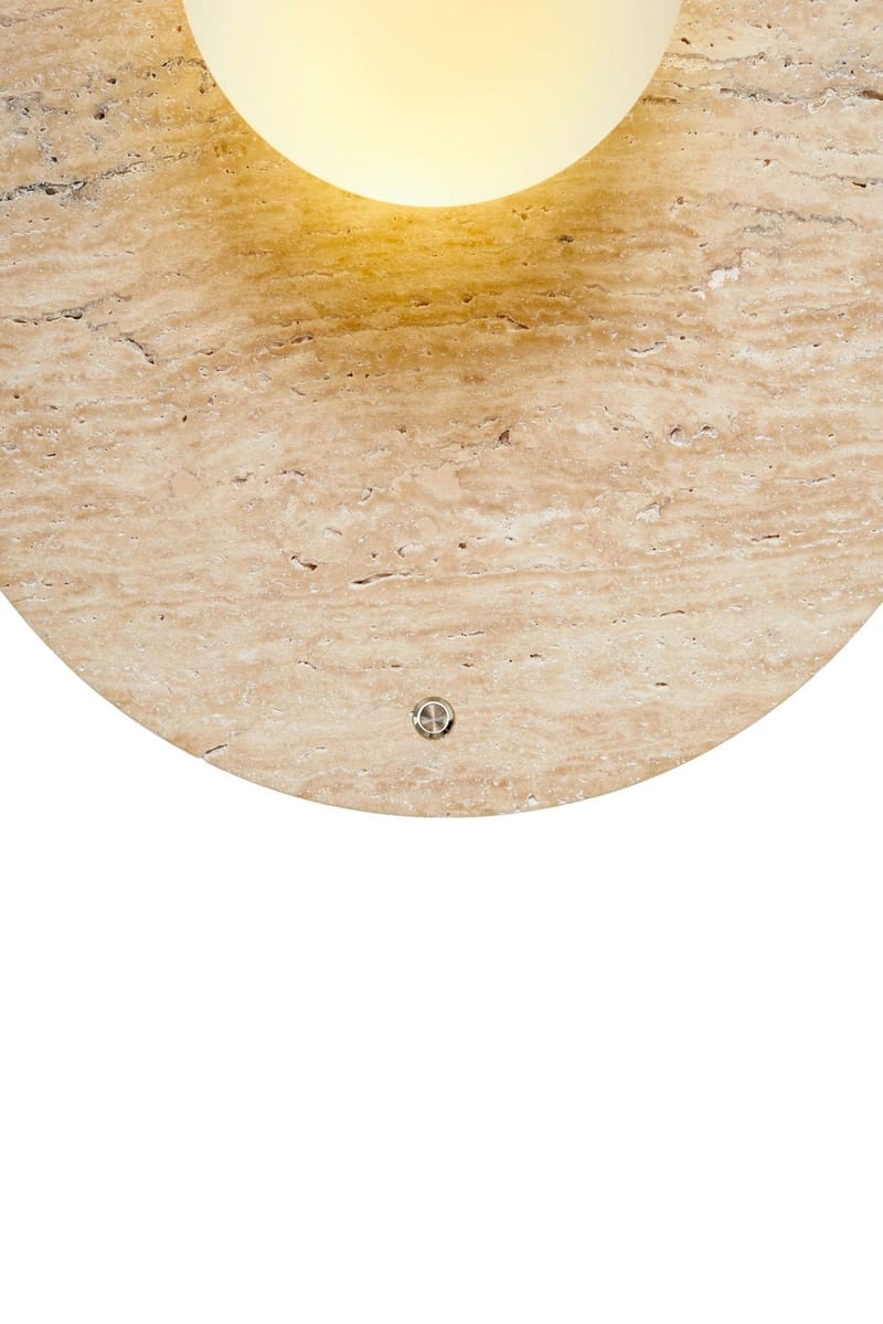 Kummer vegglampe 10 cm rund - Beige og Hvit - Belysning - Innendørsbelysning & Lamper - Vegglampe