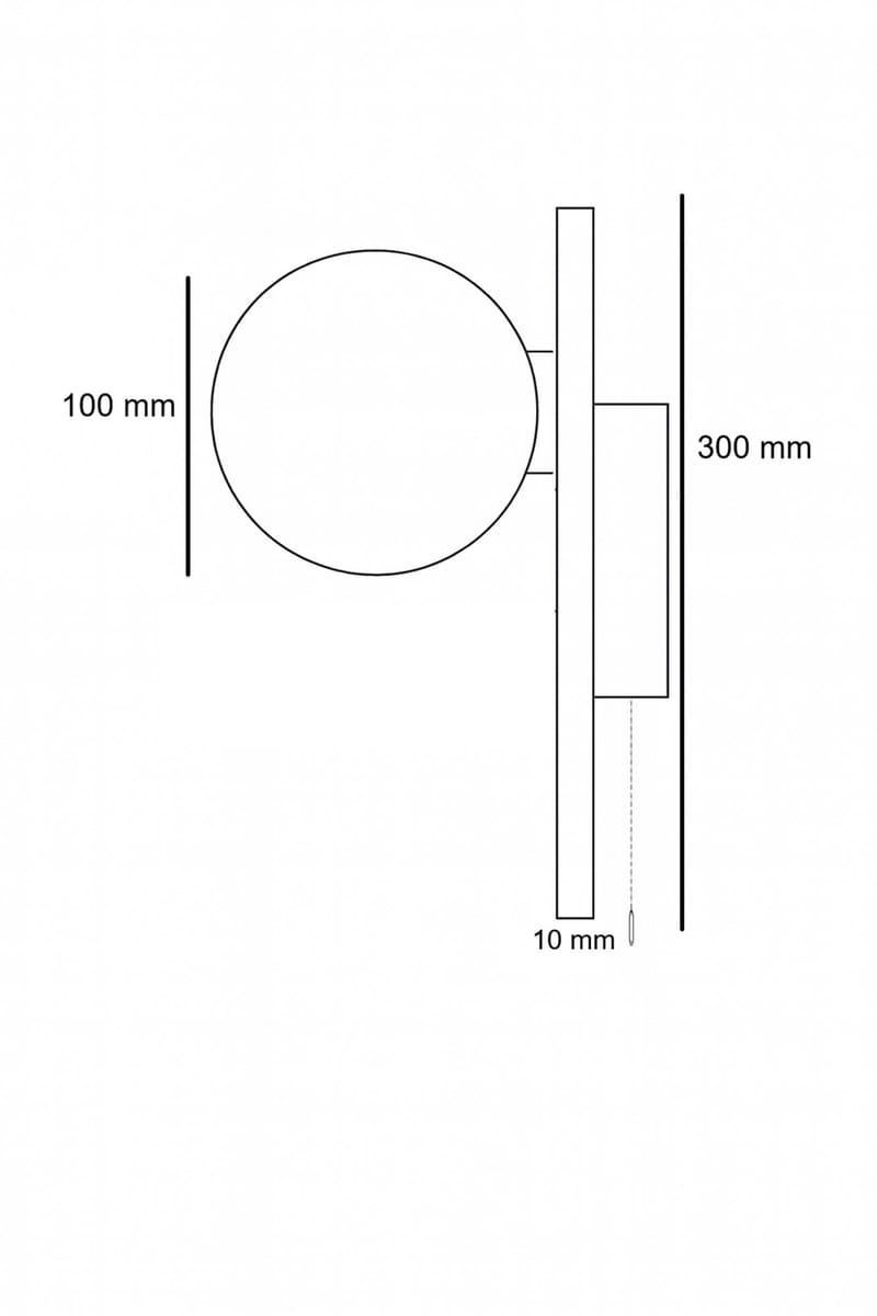 Kummer vegglampe 10 cm rund - Beige og Hvit - Belysning - Innendørsbelysning & Lamper - Vegglampe