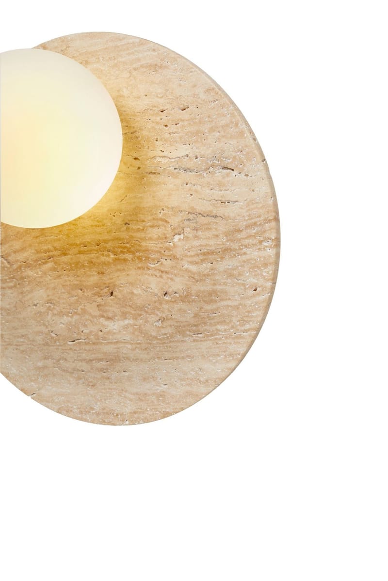 Kummer vegglampe 10 cm rund - Beige og Hvit - Belysning - Innendørsbelysning & Lamper - Vegglampe