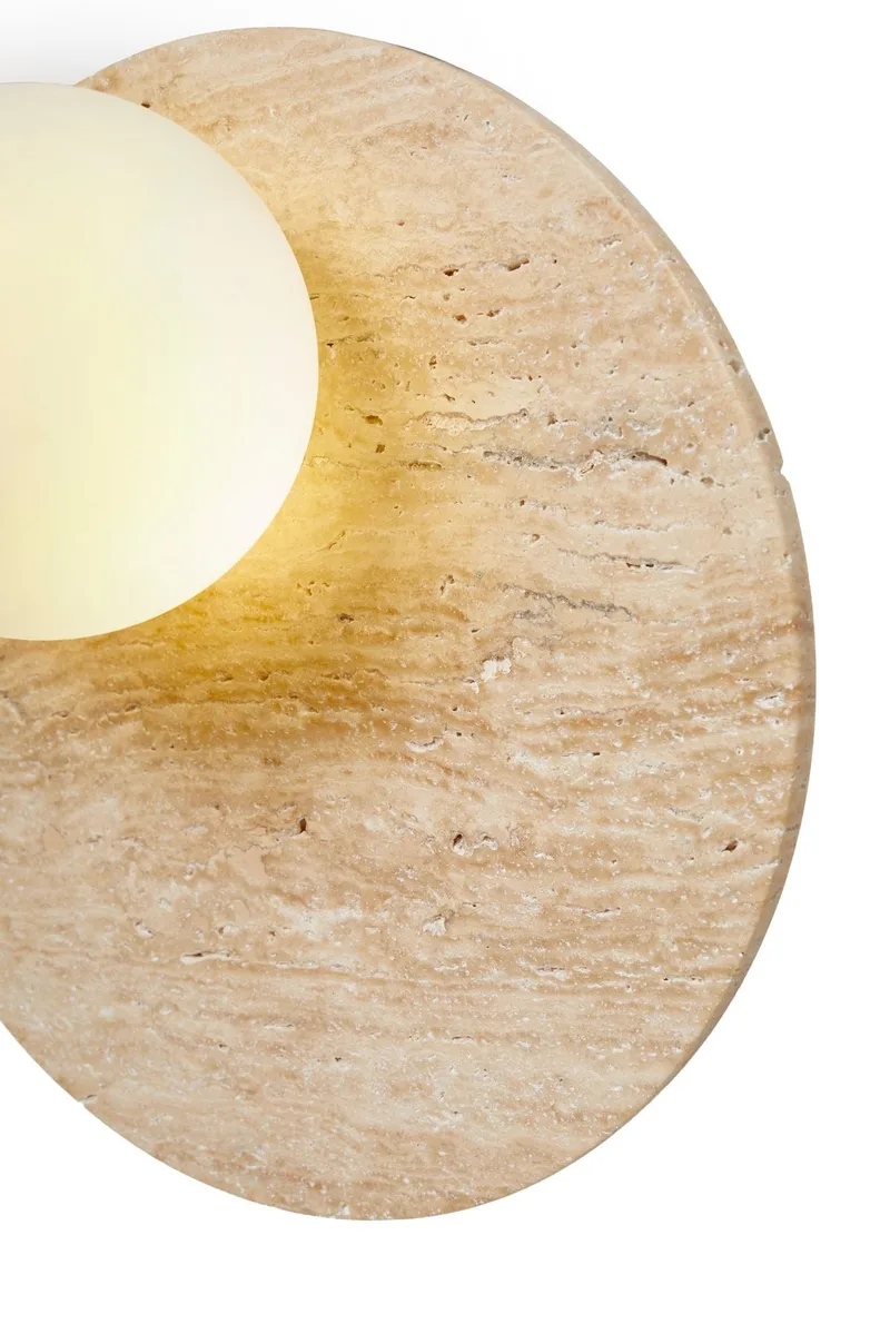 Kummer vegglampe 10 cm rund - Beige og Hvit - Belysning - Innendørsbelysning & Lamper - Vegglampe