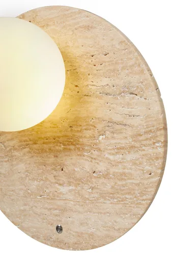 Kummer vegglampe 10 cm rund - Beige og Hvit - Belysning - Innendørsbelysning & Lamper - Vegglampe