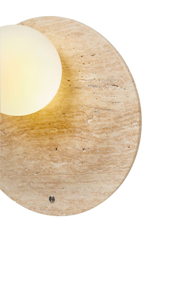 Kummer vegglampe 10 cm rund - Beige og Hvit - Belysning - Innendørsbelysning & Lamper - Vegglampe