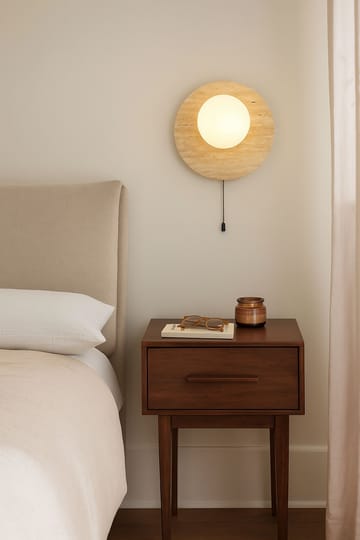 Kummer vegglampe 10 cm rund - Beige og Hvit - Belysning - Innendørsbelysning & Lamper - Vegglampe