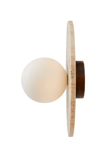 Kummer vegglampe 12 cm rund - Beige og Hvit - Belysning - Innendørsbelysning & Lamper - Vegglampe